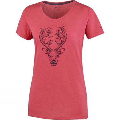 Tee Columbia Outdoor Buddies Manga Corta Mujer Rojas - Chile WNE026519